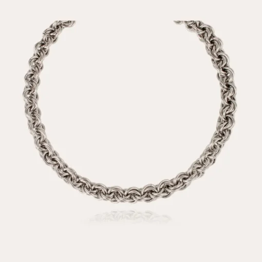 Maille rond entrecroisé necklace silver
