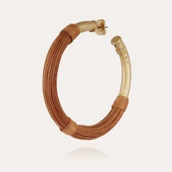 Maoro earrings large size gold - Wicker - 55 years collection