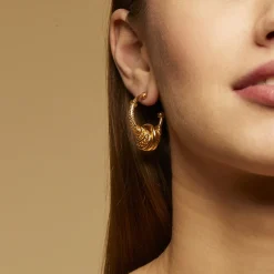 Maranzana hoop earrings small size gold