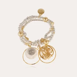 Merlin Idylle bracelet bicolor - White Mother-of-pearl