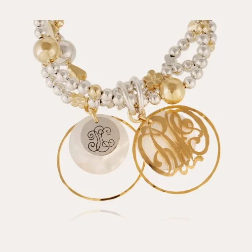Merlin Idylle bracelet bicolor - White Mother-of-pearl