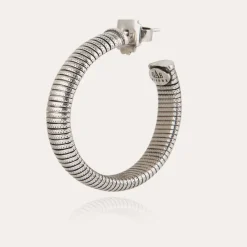 Milo hoop earrings small size silver