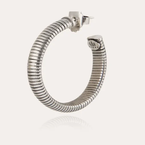 Milo hoop earrings small size silver