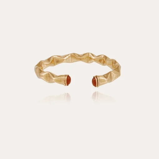 Moki cabochons bracelet gold