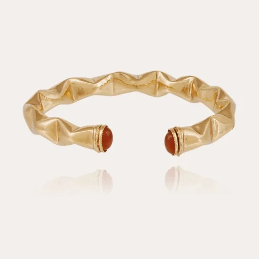Moki cabochons bracelet gold