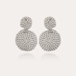 Onde Gourmette earrings small size silver