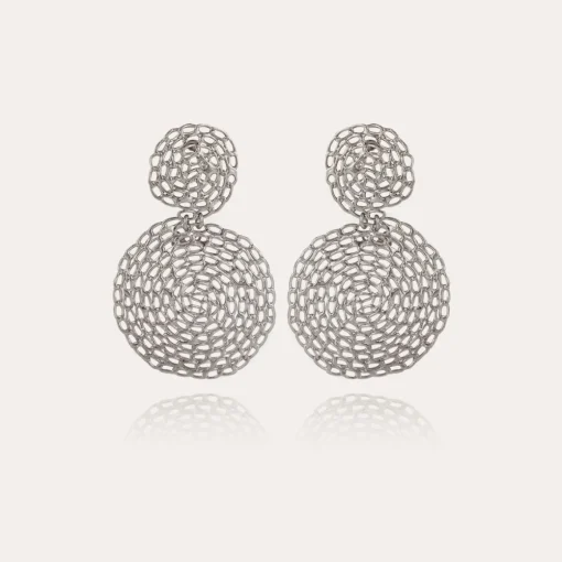 Onde Gourmette earrings small size silver