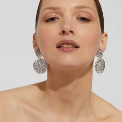Onde Gourmette earrings small size silver