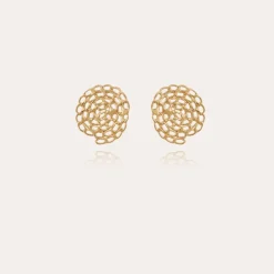 Onde Gourmette studs earrings gold