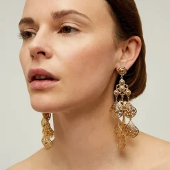 Orferia earrings large size gold