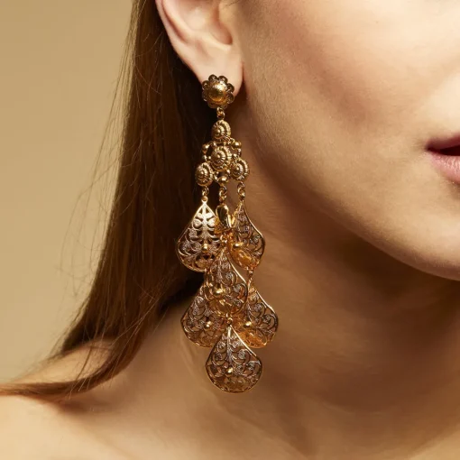 Orferia earrings large size gold