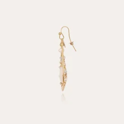 Orphee earrings mini gold - Withe Mother-of-pearl