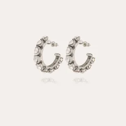 Parelie earrings silver - Strass