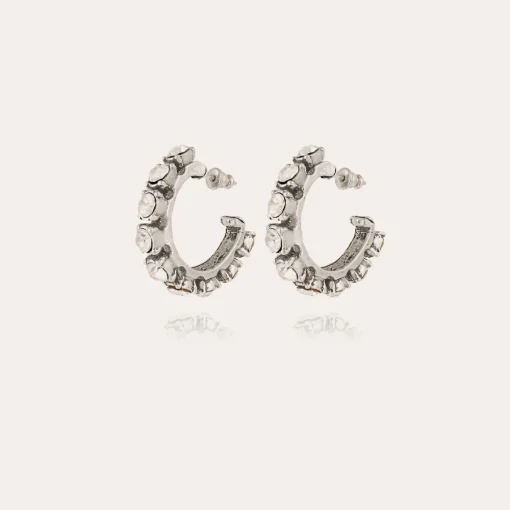 Parelie earrings silver - Strass
