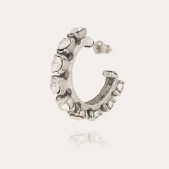 Parelie earrings silver - Strass
