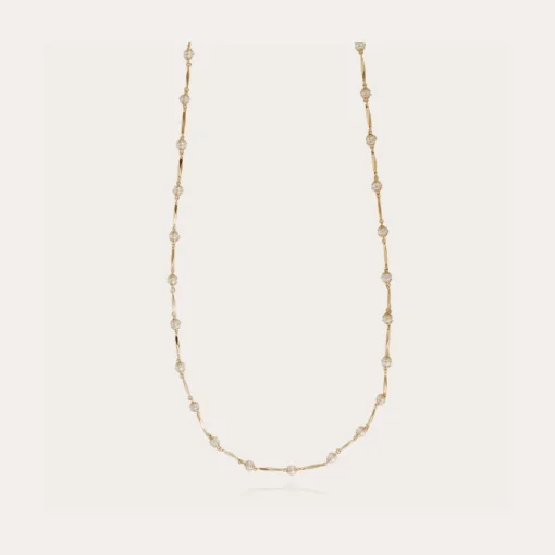 Perla long necklace gold