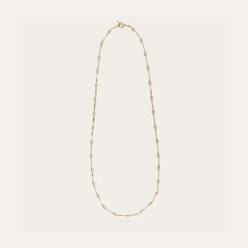 Perla long necklace gold