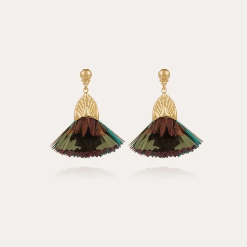 Plumette earrings gold