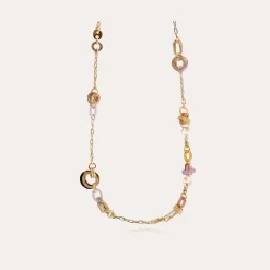 Prato long necklace acetate gold
