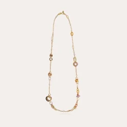 Prato long necklace acetate gold