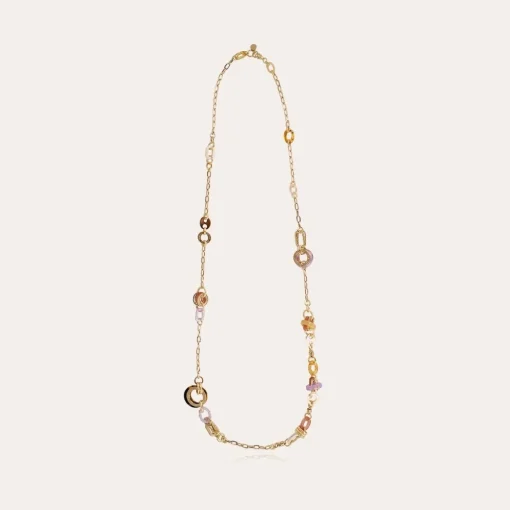Prato long necklace acetate gold
