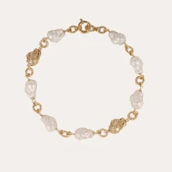Rainbow Biwa Bis necklace gold