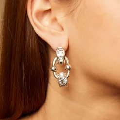 Rivage strass earrings silver