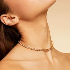 Riviera Simple necklace large size gold - Zirconia