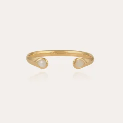 Saint Germain bracelet gold - White Mother-of-pearl