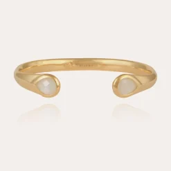 Saint Germain bracelet gold - White Mother-of-pearl