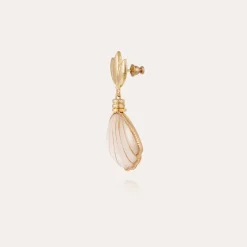 Sanibel earrings gold - White Mother-of-pearl