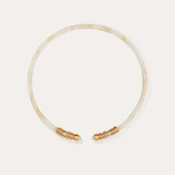 Sari Bis necklace acetate gold - Ivory