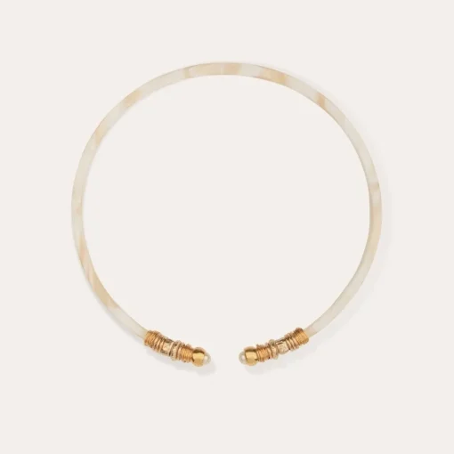 Sari Bis necklace acetate gold - Ivory