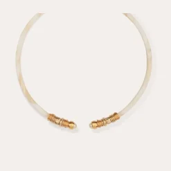Sari Bis necklace acetate gold - Ivory