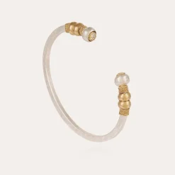 Sari Bis strass bracelet bicolore