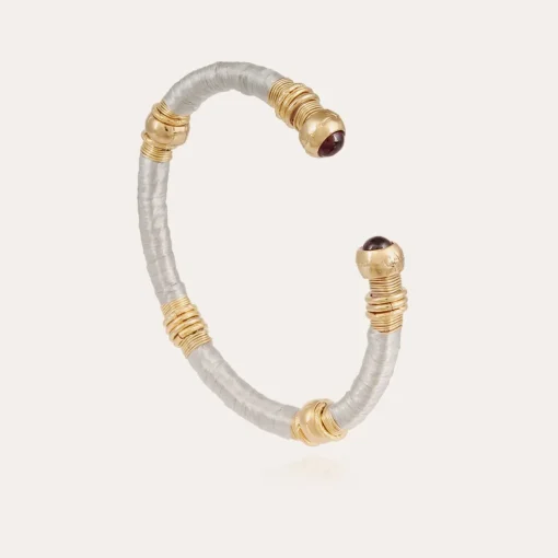 Sari raffia bracelet acetate gold
