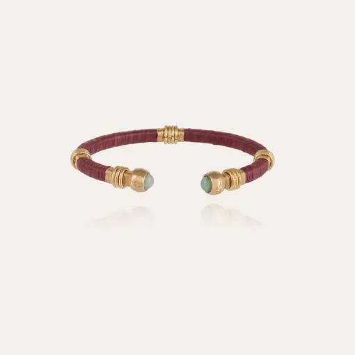 Sari raffia bracelet acetate gold