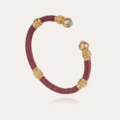 Sari raffia bracelet acetate gold