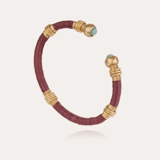 Sari raffia bracelet acetate gold