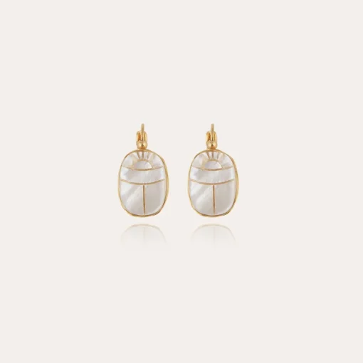 Scaramouche earrings gold - White Mother-of-pearl