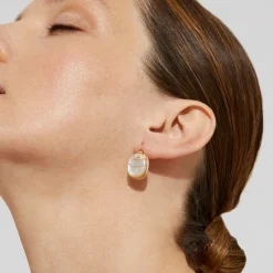 Scaramouche earrings gold - White Mother-of-pearl