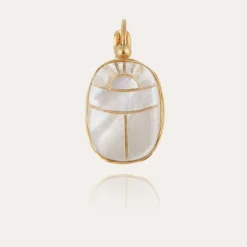 Scaramouche earrings gold - White Mother-of-pearl