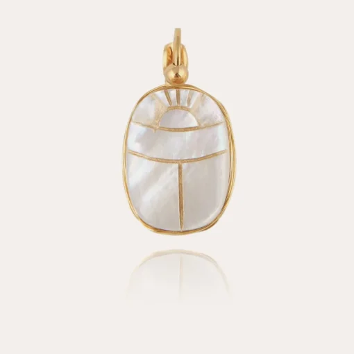 Scaramouche earrings gold - White Mother-of-pearl