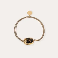 Scaramouche enamel bracelet gold