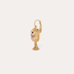Scaramouche enamel earrings gold