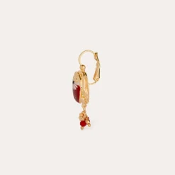 Scaramouche enamel earrings gold