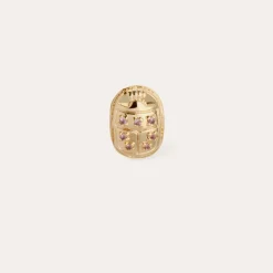 Scaramouche studs earrings gold - Amethyst - Capsule The Precious