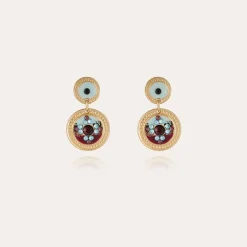 Sequin earrings gold