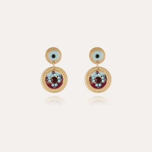 Sequin earrings gold