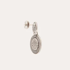 Sequin earrings silver